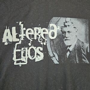 Black Altered Egos Graphic T-Shirt with Unique Design